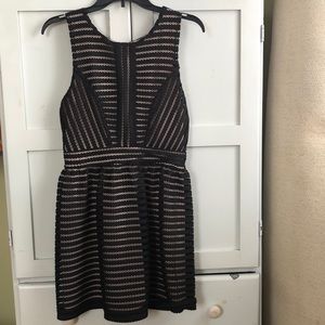 Trixxi black and nude tone dress